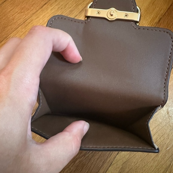 Coach Tan and Black Wallet with Gold Accent - Picture 5 of 5